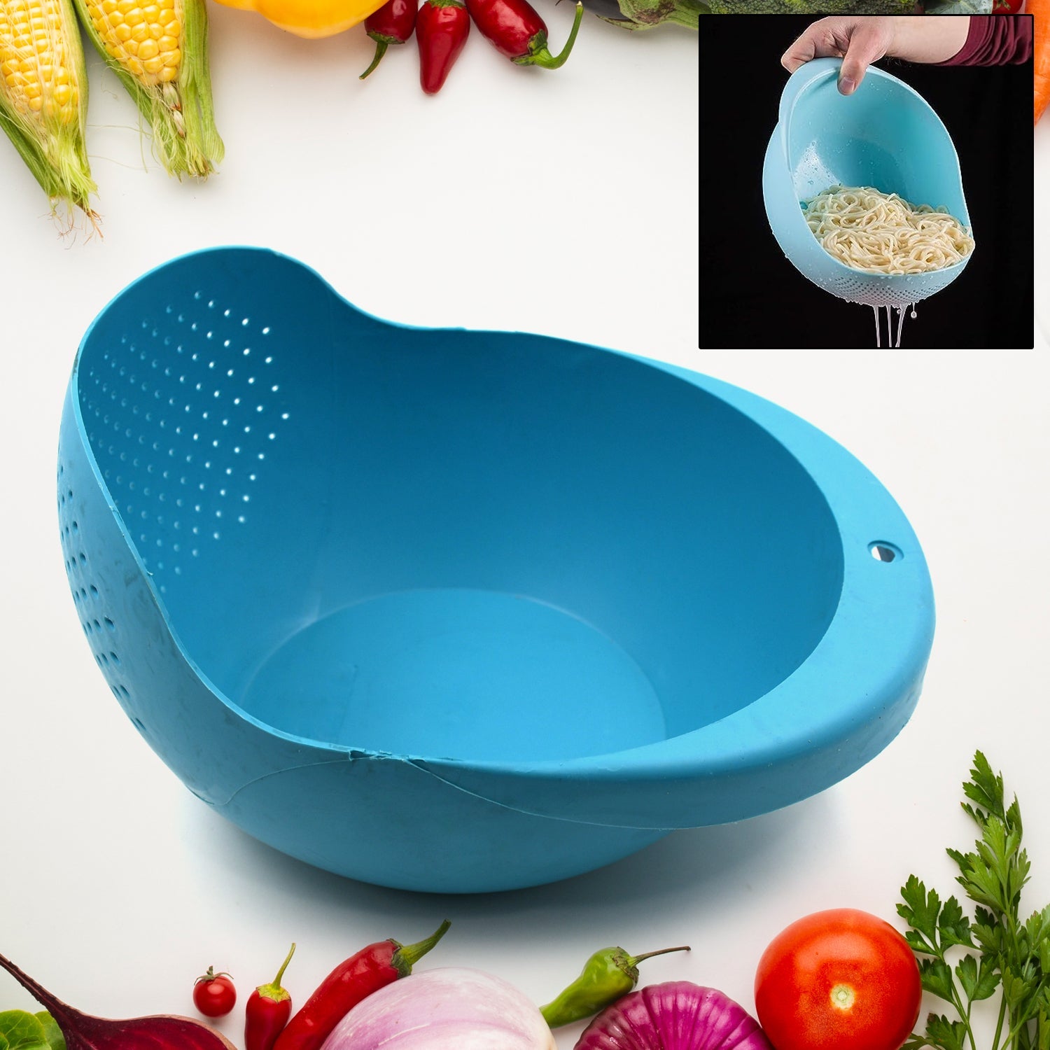 5726 Plastic Rice Bowl / Food Strainer Thick Drain Basket for Rice, Vegetable & Fruit, Strainer Colander, Fruit Basket, Pasta Strainer, Washing Bowl (1 pc ) 5726 Plastic Rice Bowl / Food Strainer Thick Drain Basket for Rice, Vegetable & Fruit, Strainer Colander, Fruit Basket, Pasta Strainer, Washing Bowl (1 pc )